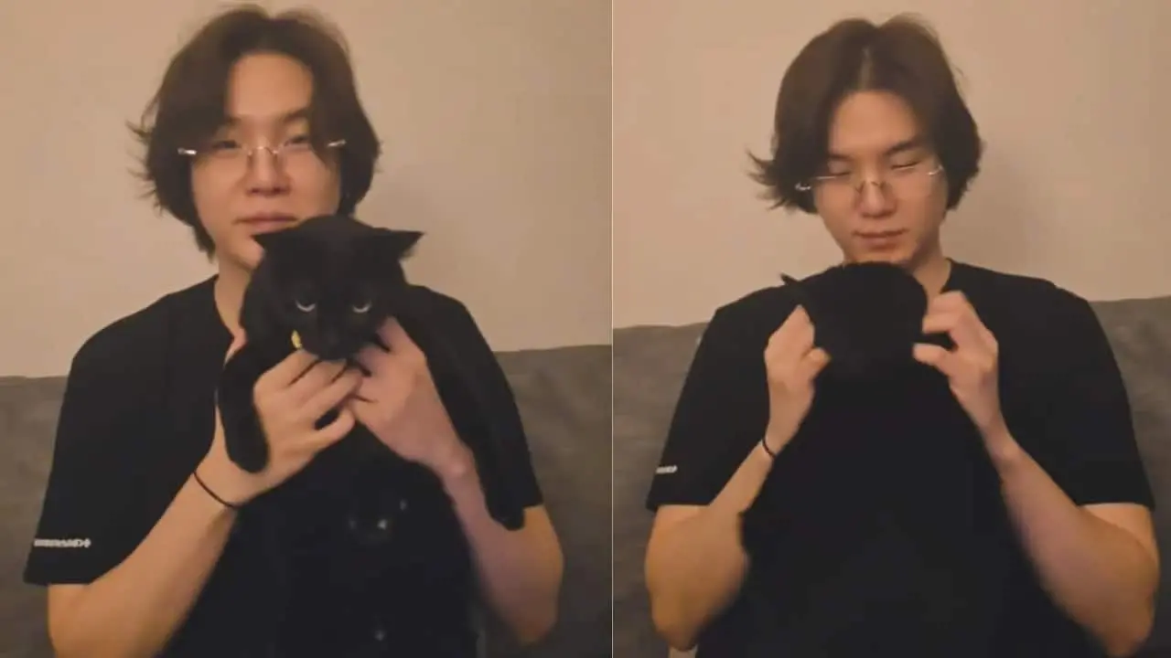 BTS' Suga breaks social media hiatus with first live session in two years, introduces his cat