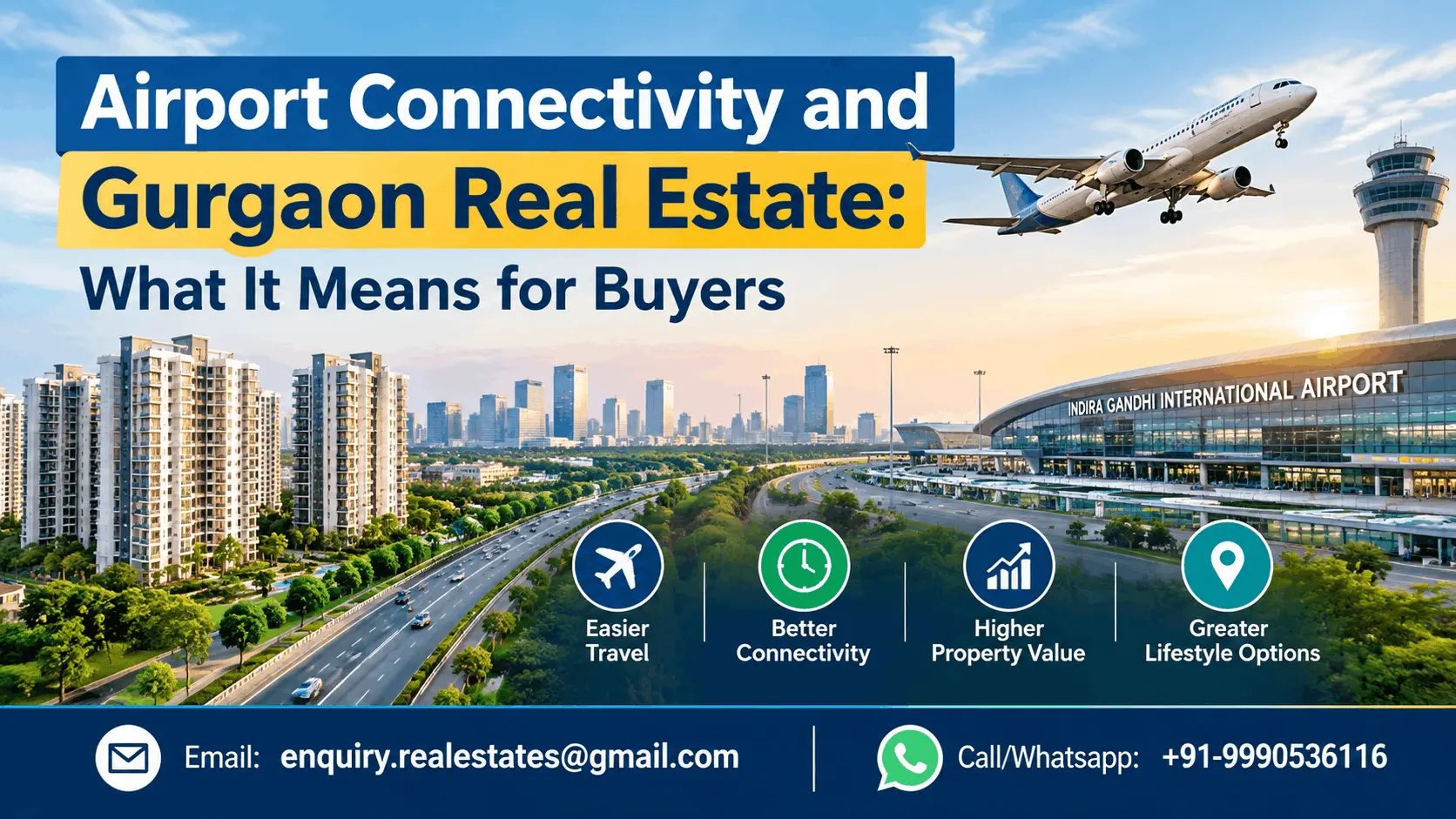 Airport Connectivity and Gurgaon Real Estate: What It Means for Buyers